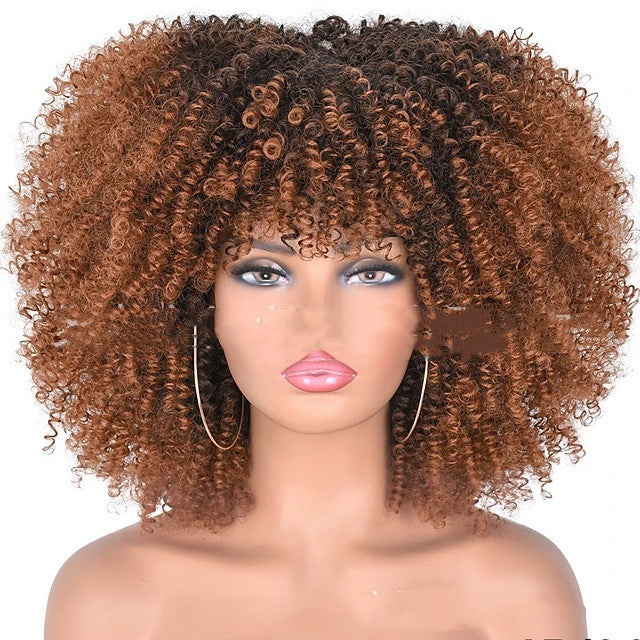 Small Curly Hair Rose Mesh Synthetic Headgear