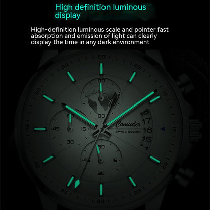 Reloj con calendario luminoso impermeable completamente automático