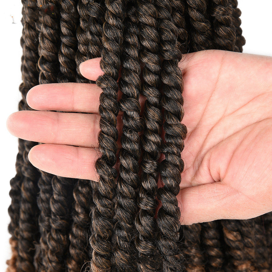 TOMO Vorgedrehtes Passion Twist Crochet African Dirty Braids Häkelhaar