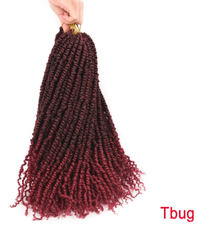 TOMO Pre-trenzado Passion Twist Crochet Trenzas sucias africanas Cabello de ganchillo