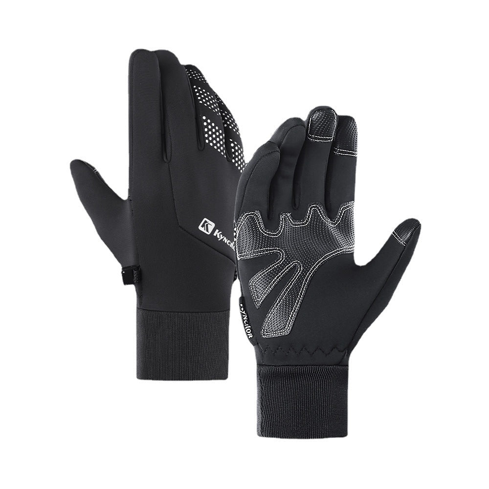 Guantes de montar cálidos para hombre, otoño e invierno, al aire libre, pantalla táctil, a prueba de viento