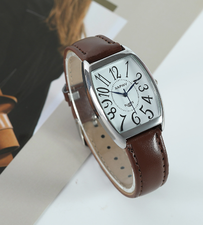 Reloj con cinturón cuadrado Reloj de pareja estilo empresarial