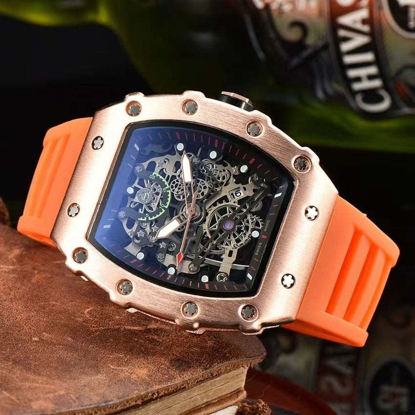 Reloj deportivo de barril hueco para hombre