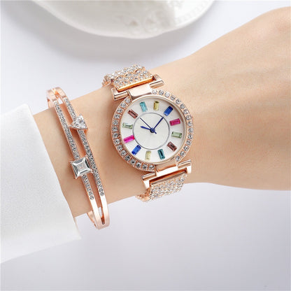 Nuevo reloj de mujer con cristales grandes y coloridos