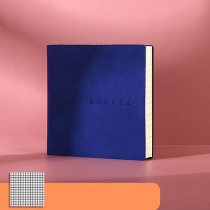 Square Notebook Blank Mesh Leather Surface Journal Book