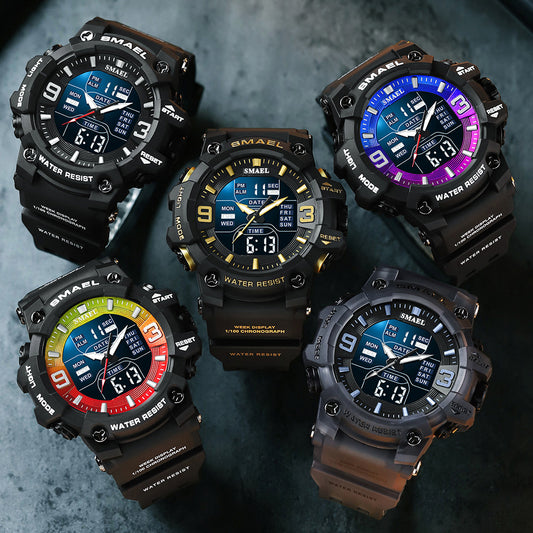 Herrenuhr, multifunktional, sportlich, wasserdicht