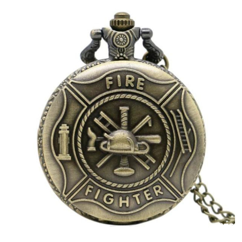 Feuerzeichen-Quarz-Flip-Gedenktaschenuhr für Herren und Damen