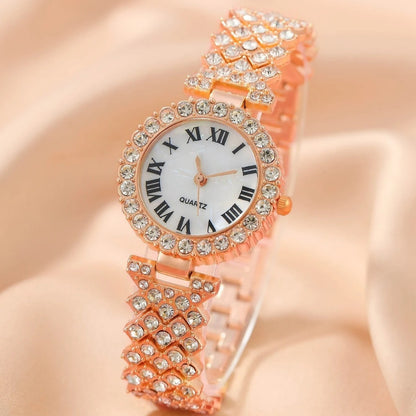 Reloj de moda para mujer, regalo, reloj de cuarzo versátil de alta calidad con diamantes completos