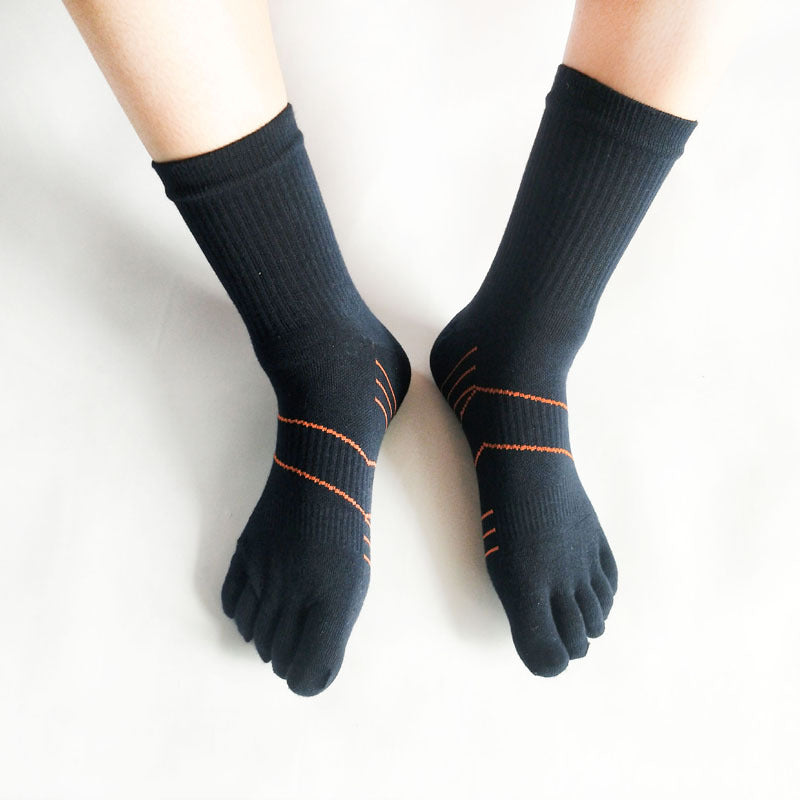 Herren-Sport-Fünf-Finger-Socken aus Baumwolle