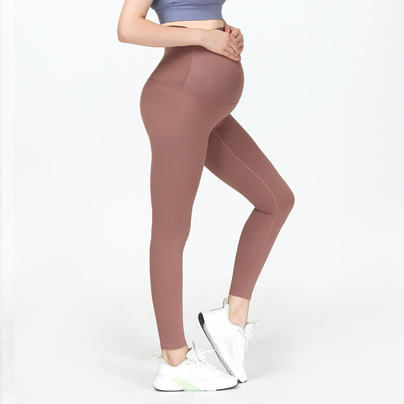 Pregnant Women's High Waist Support Belly Bottoming Yoga Pants