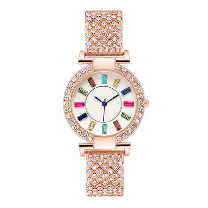 Nuevo reloj de mujer con cristales grandes y coloridos