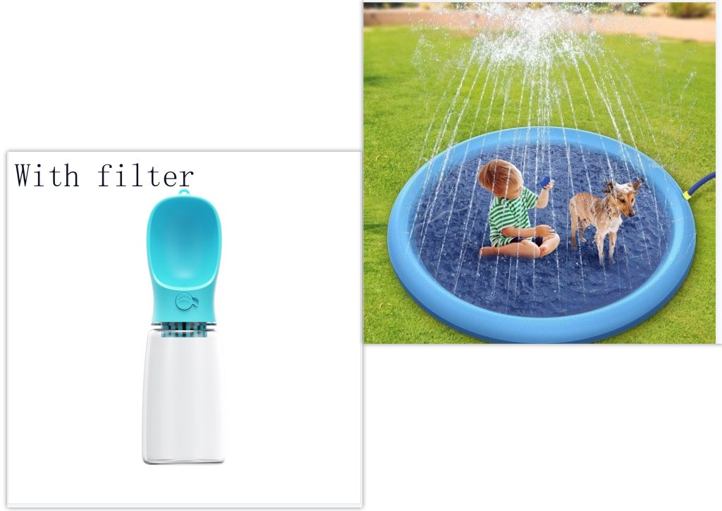 Almohadilla antideslizante para salpicaduras para niños y mascotas, piscina para perros, juguetes acuáticos de verano al aire libre, colchoneta divertida para juegos con fuente para patio trasero