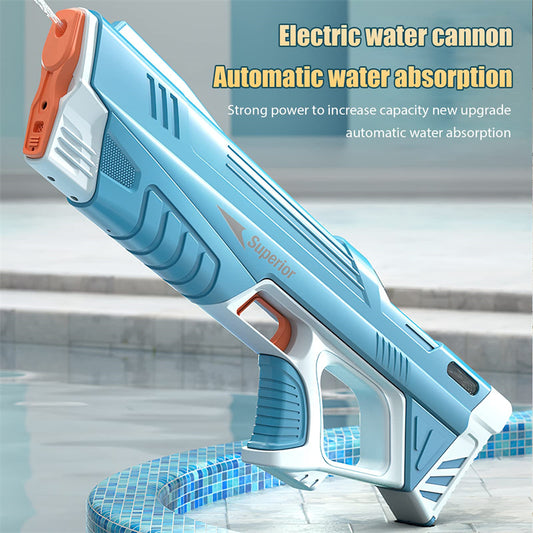Pistola de agua eléctrica automática para verano, juguete de inducción que absorbe agua, pistola de agua de ráfaga de alta tecnología, juguetes para luchar contra el agua en la playa y al aire libre