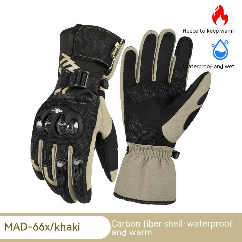 Motorcycle Warm Riding Gloves Men's Carbon Fiber Drop-resistant