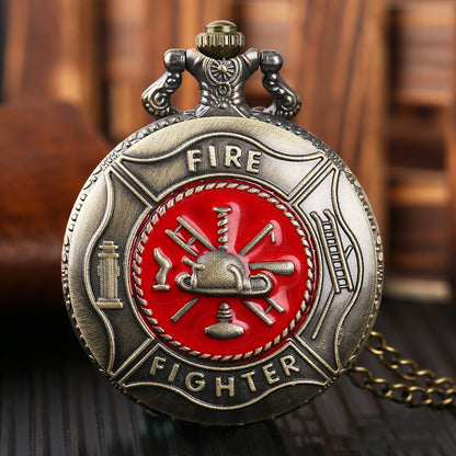 Feuerzeichen-Quarz-Flip-Gedenktaschenuhr für Herren und Damen