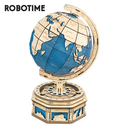 Robotime Globus Erde 567 stücke 3D Holz Puzzle Spiele Ozean Karte Ball Montieren Modell Spielzeug Xms Geschenk für Kinder Jungen dropshipping