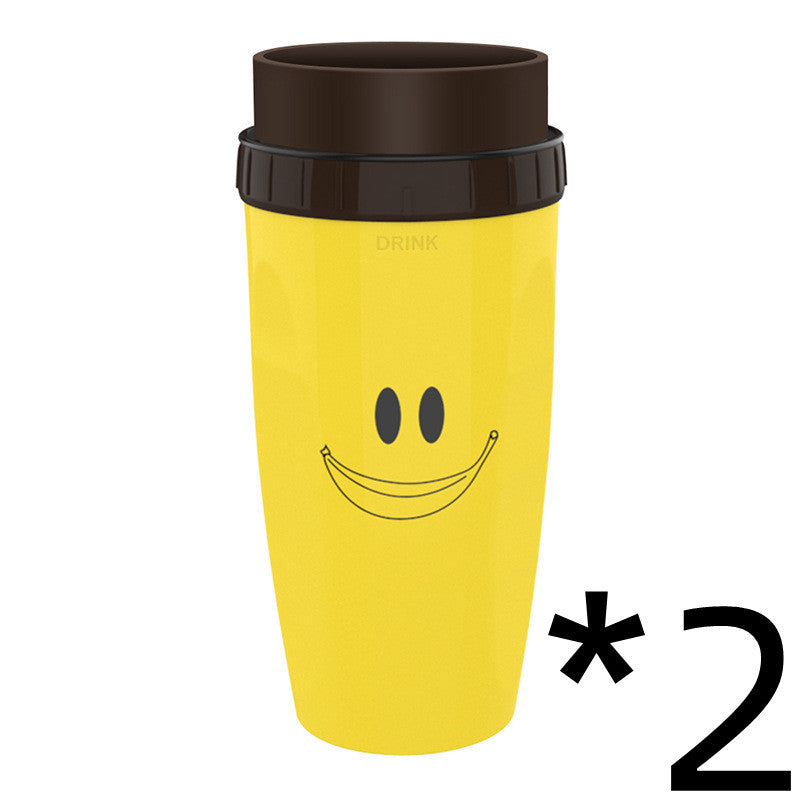 Taza giratoria sin cubierta, taza portátil de viaje, vaso de doble aislamiento, pajita, botellas de agua portátiles para niños y adultos