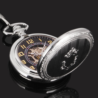 Escudo Reloj de bolsillo mecánico automático Regalos para hombres y mujeres