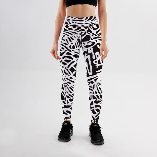 Printed Yoga Pants Breathable Sports High Waist Leggings