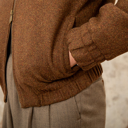 Chaqueta de solapa recortada vintage para hombre