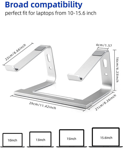 Laptop-Ständer, Computer-Ständer für Laptop, Aluminium-Laptop-Riser, ergonomischer Laptop-Halter, kompatibel mit MacBook Air Pro, Dell XPS, mehr 10–17 Zoll Laptops, Arbeiten von zu Hause aus, Amazon-Plattform verboten