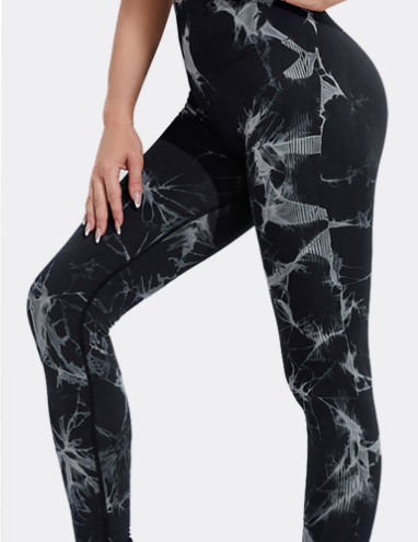 Nahtlose Tie-Dye-Leggings für Damen, Yoga-Hose, Push-Up, Sport, Fitness, Laufen, Fitnessstudio