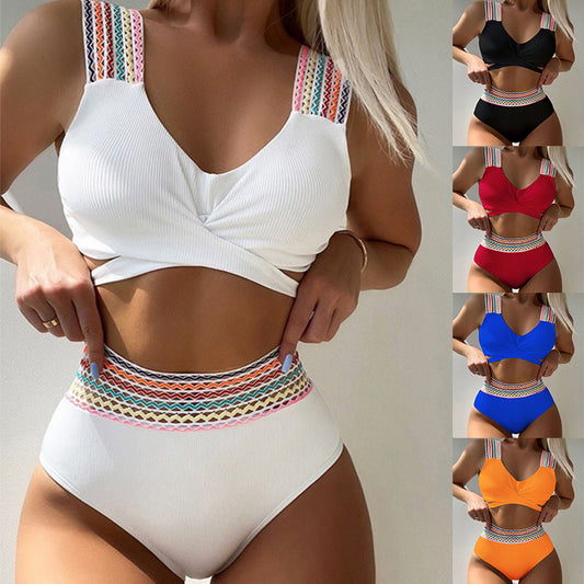 Traje de baño bikini Traje dividido triangular ajustado sin espalda