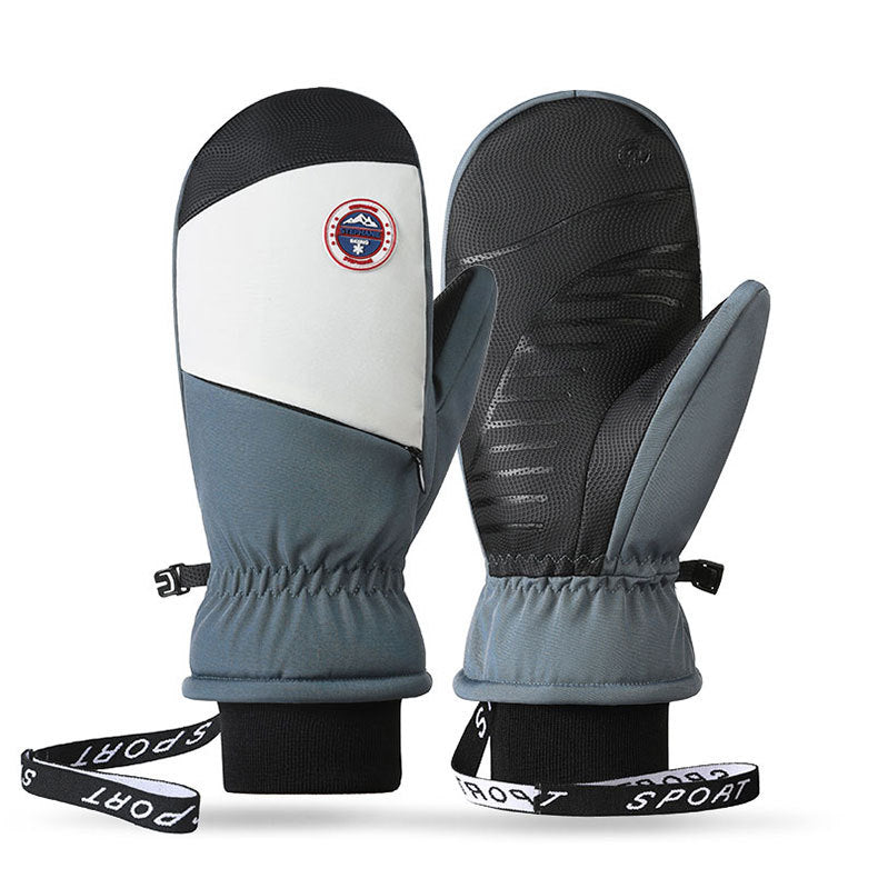 Windproof And Coldproof Thickened Plush Sports Cycling And Skiing Mittens