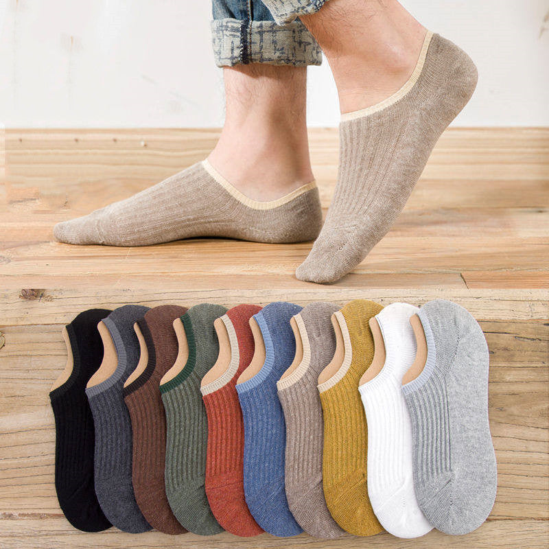 Herren-Crew-Socken, dünn, atmungsaktiv, kurzärmelig