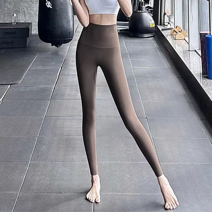 Fleece-verdickte Leggings für den Winter -20 bis 5, Hai-Hose für Damen, hohe Taille, eng, dünn, Bauchkontrolle, Gesäß, schlankmachende Yoga-Hose