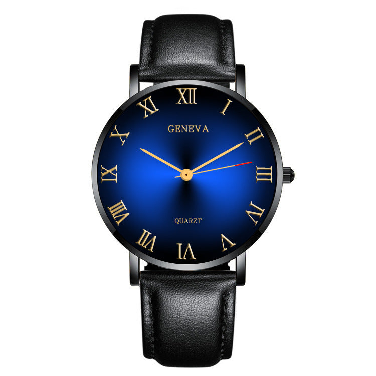 Conjunto de regalo de negocios de moda con reloj para hombre con cinturón de cuero