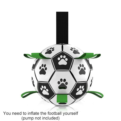 Hundespielzeug Interaktives Haustier-Fußballspielzeug mit Haltegriffen Hund Outdoor-Training Fußball Pet Bite Kaubälle für Hundezubehör 