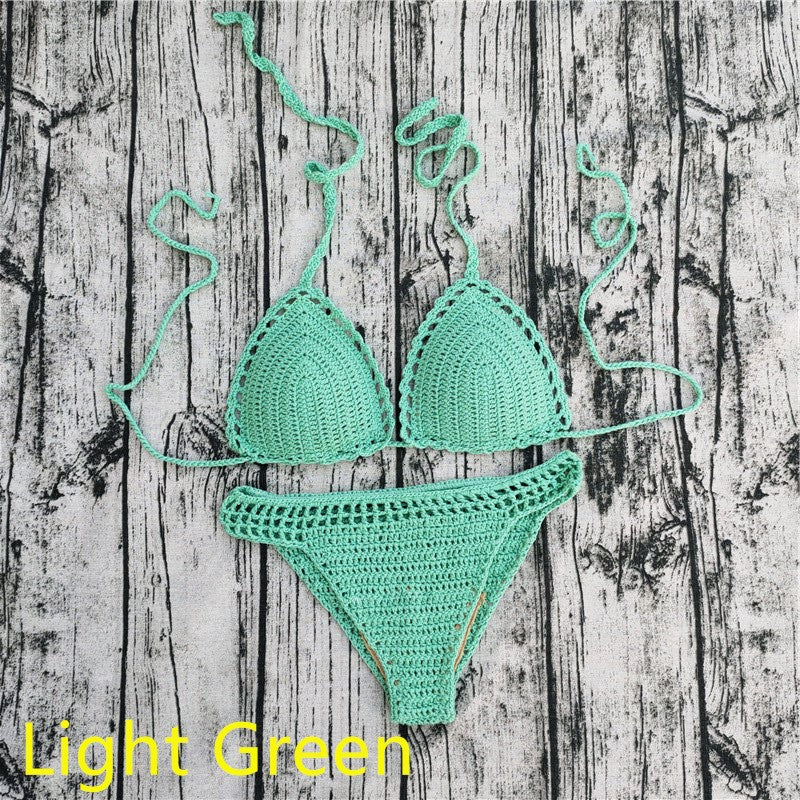 Conjuntos de bikini de crochet hechos a mano Trajes de baño con almohadillas push-up