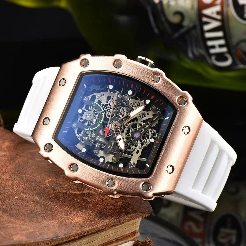 Reloj deportivo de barril hueco para hombre