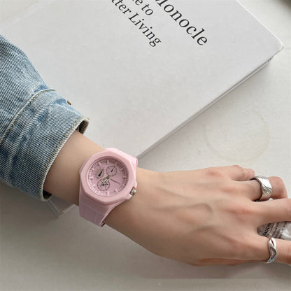 Reloj deportivo de cuarzo para mujer Reloj de silicona simple