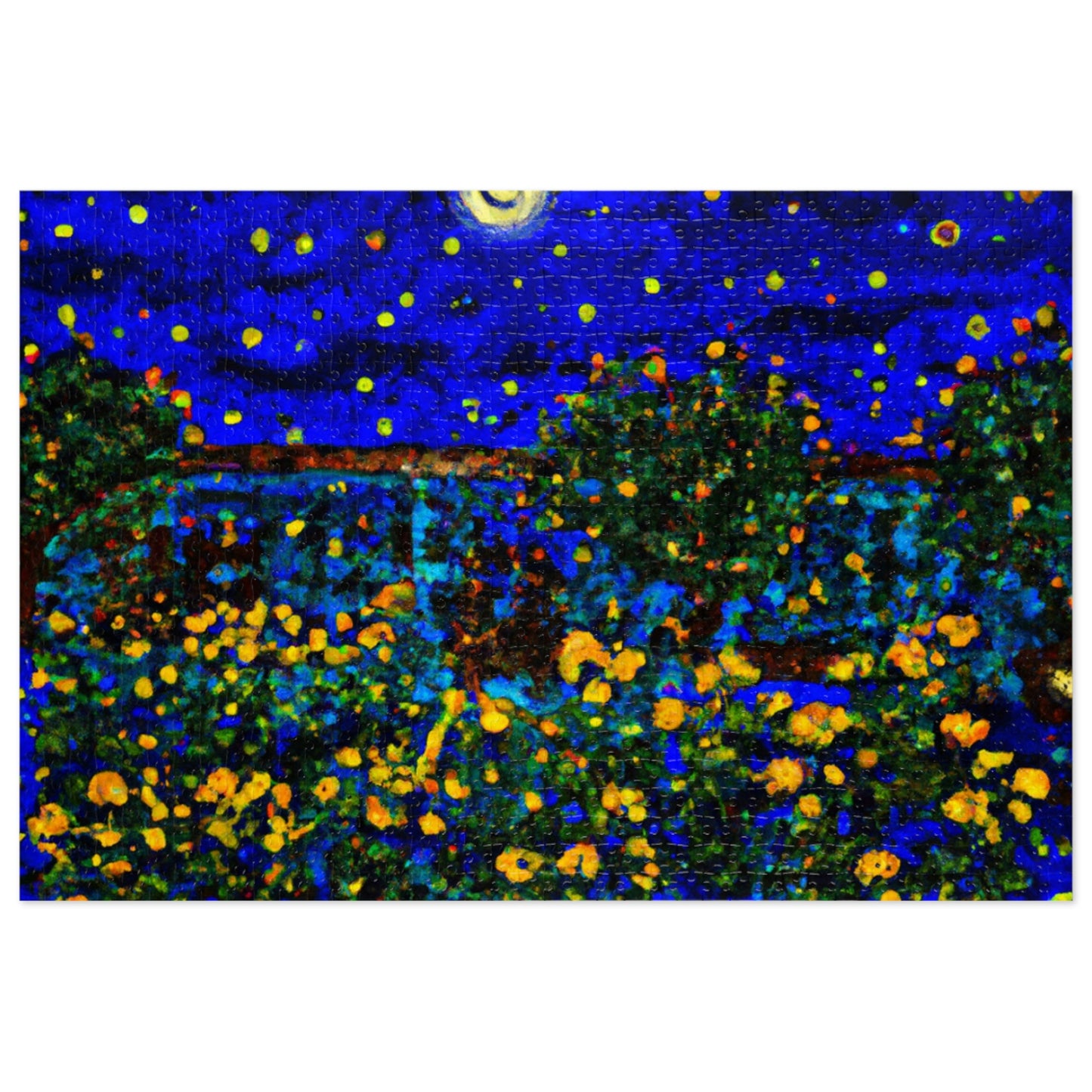 "A Midnight Celebration in Grandma's Garden" - The Alien Jigsaw Puzzle