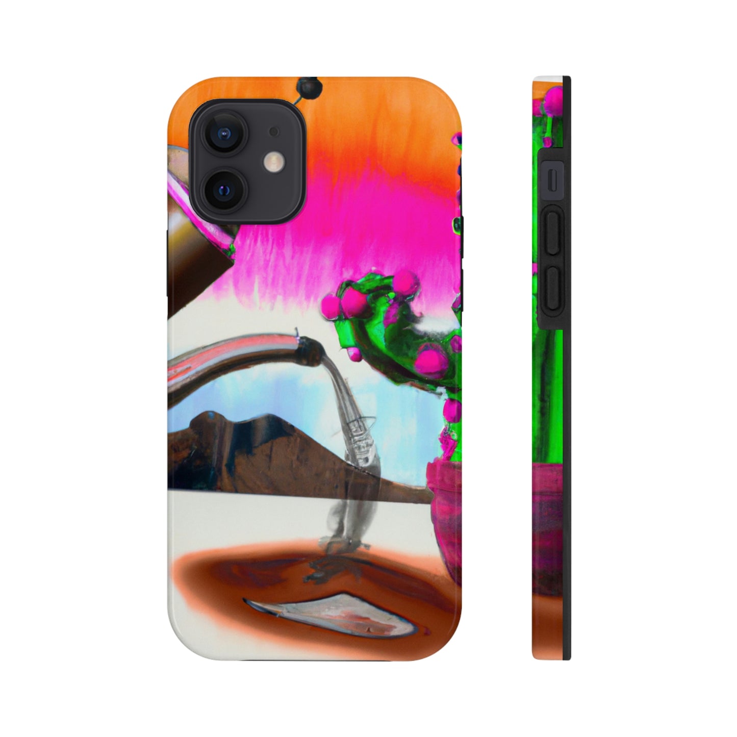 "An Awkward Caffeinated Moment: The Tale of a Bot and a Cactus" - The Alien Tough Phone Cases