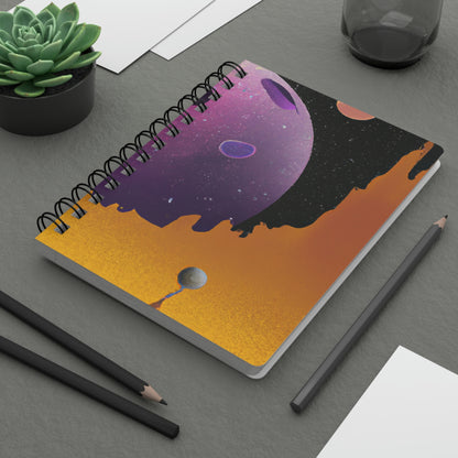 "Exploring the Unknown: The Adventures of a Space Captain and the Mysterious Planet" - The Alien Spiral Bound Journal