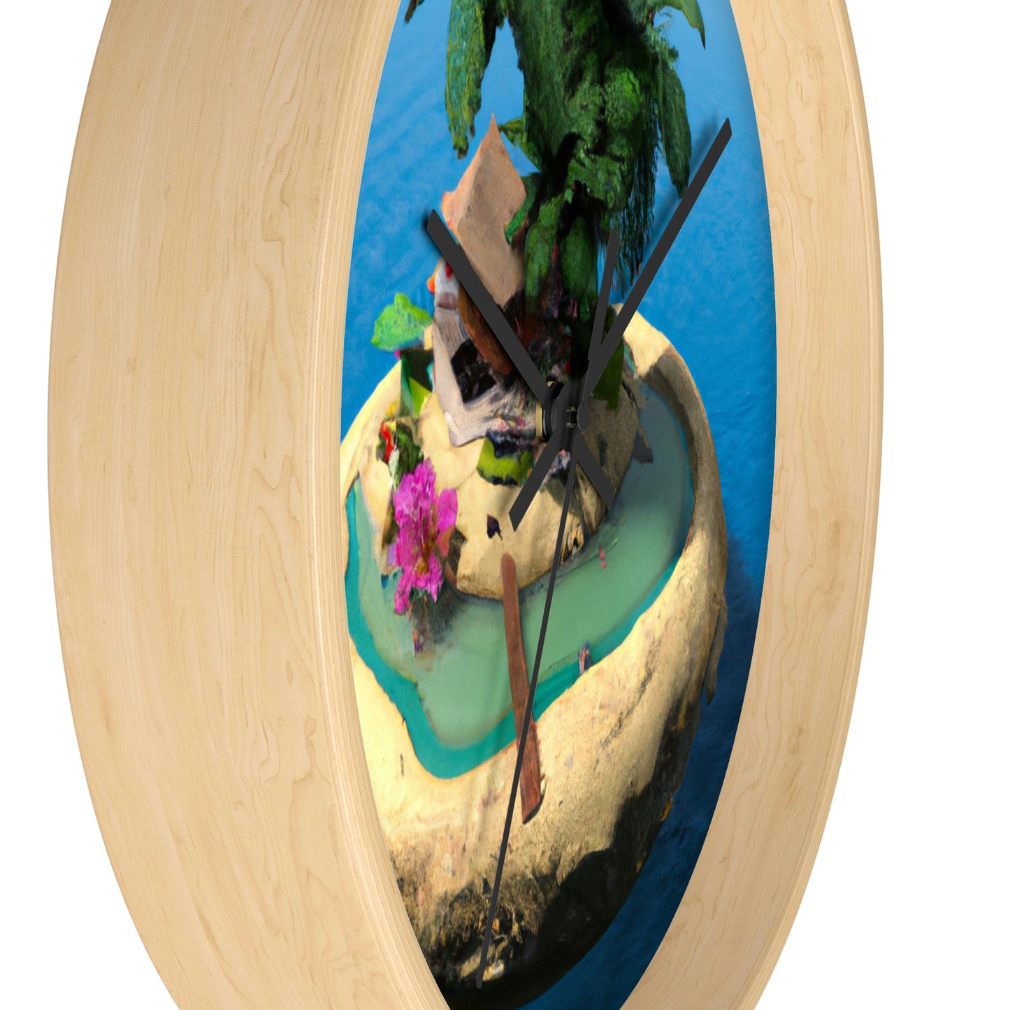 "Island Paradise in the Sky" - The Alien Wall Clock