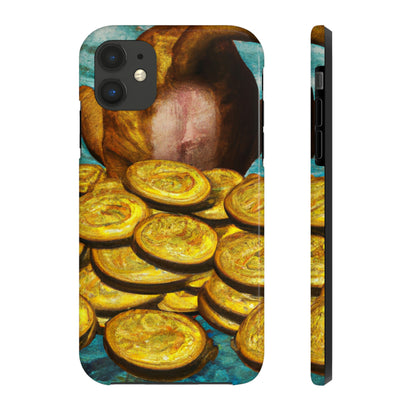 "Feline Fortune in a Foliage of Finances" - Die Alien Tough Phone Cases