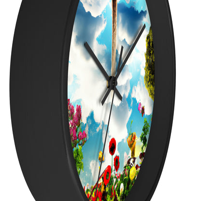 Rainbow Sky Garden - The Alien Wall Clock