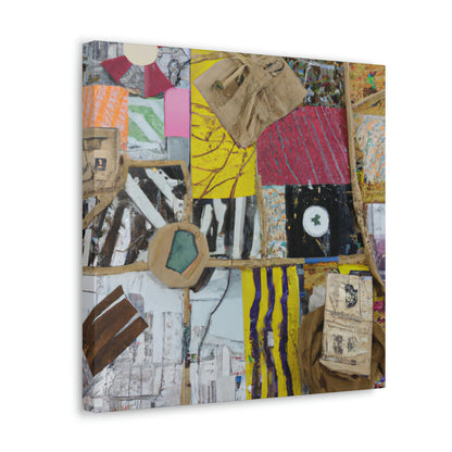 "Urban and Rural Intersections: A Mixed-Media Exploration" - Canvas