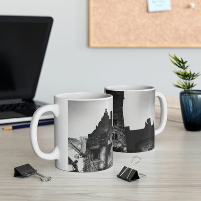 "Castillo de secretos desconcertantes: una aventura embrujada" - Taza de cerámica The Alien 11 oz