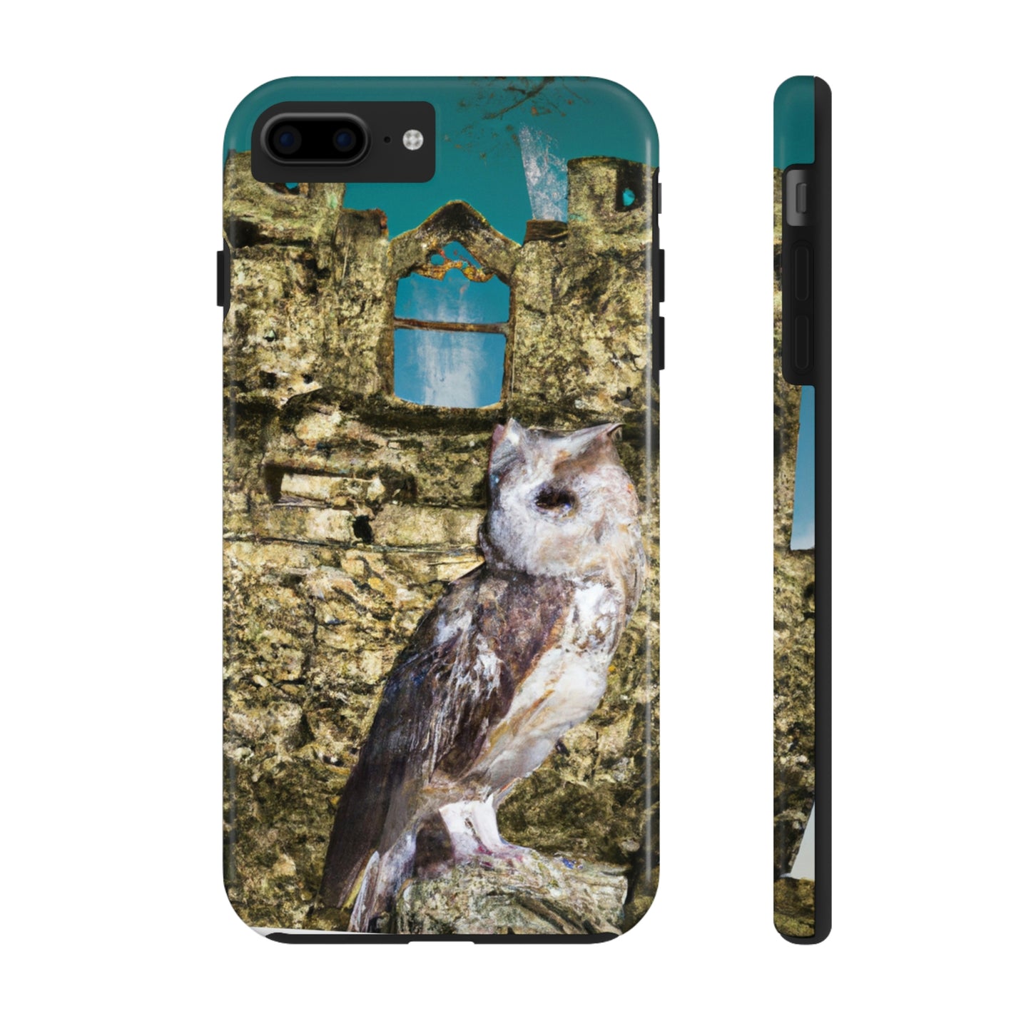 "A Sentinal Among Ruins: An Unstirred Owl's Perch" - Die Alien Tough Phone Cases