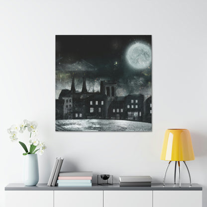 "Luminous Nocturne: A City Lit By Moonlight" - The Alien Canva