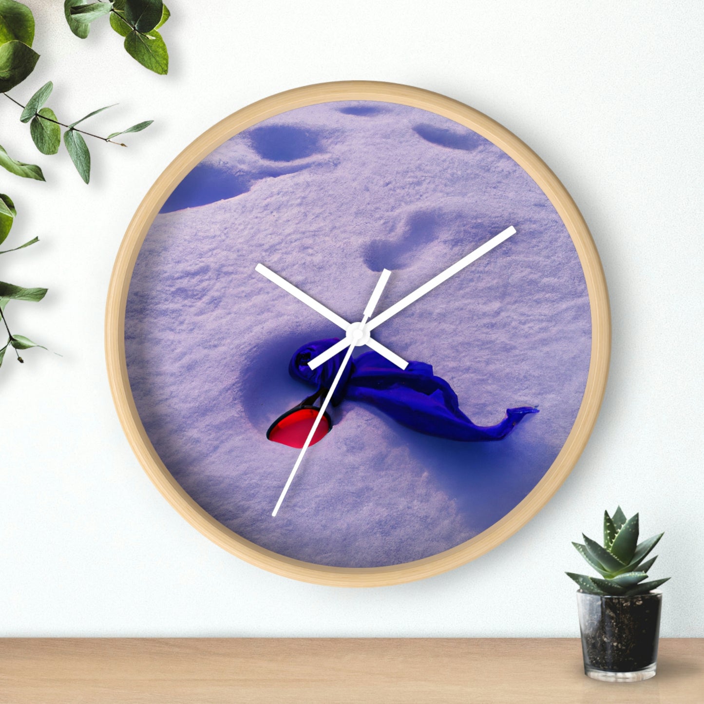 "Buried in the Snow: A Vivid Memory" - The Alien Wall Clock