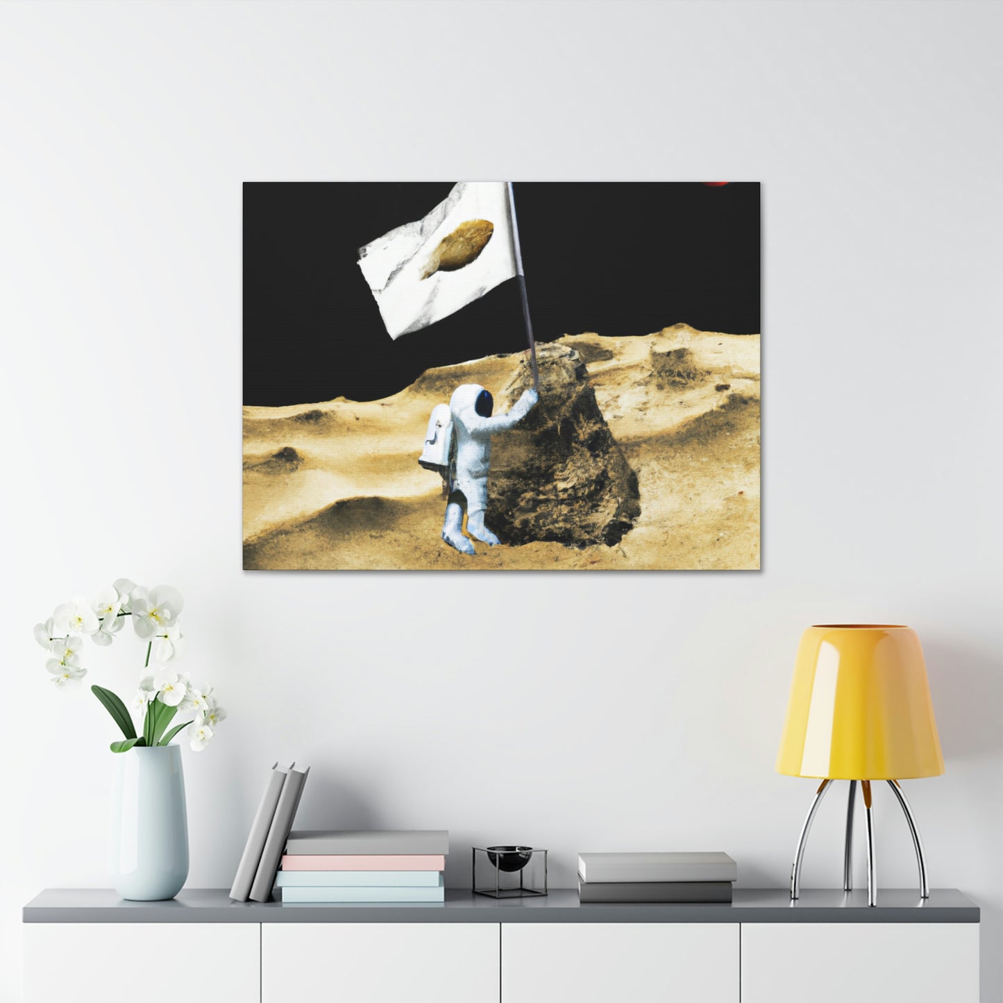 "Claiming Space: The Astronaut's Asteroid Flag Planting" - The Alien Canva