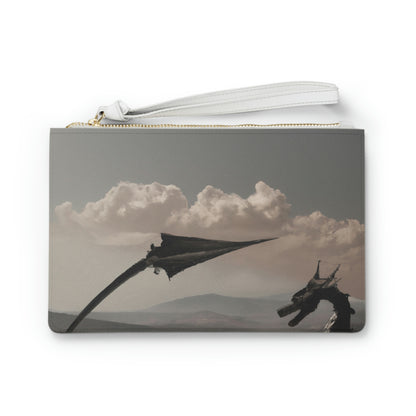 "A Warrior's Last Stand: The Battle Against the Metal Dragon" - Die Alien Clutch Bag