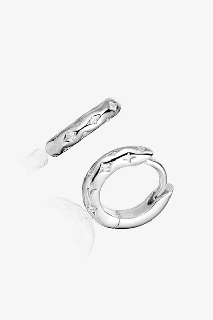 Pendientes Huggie de Plata de Ley 925