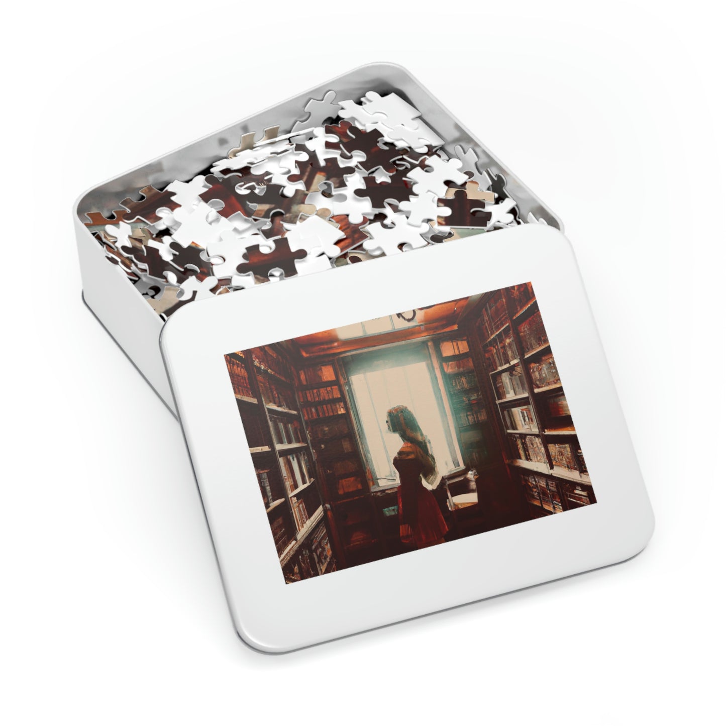 "The Enchanted Library Maze" - The Alien Jigsaw Puzzle